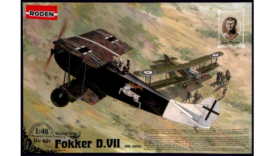     Fokker D.VII Alb early,  RODEN,  1/48, : Rod421