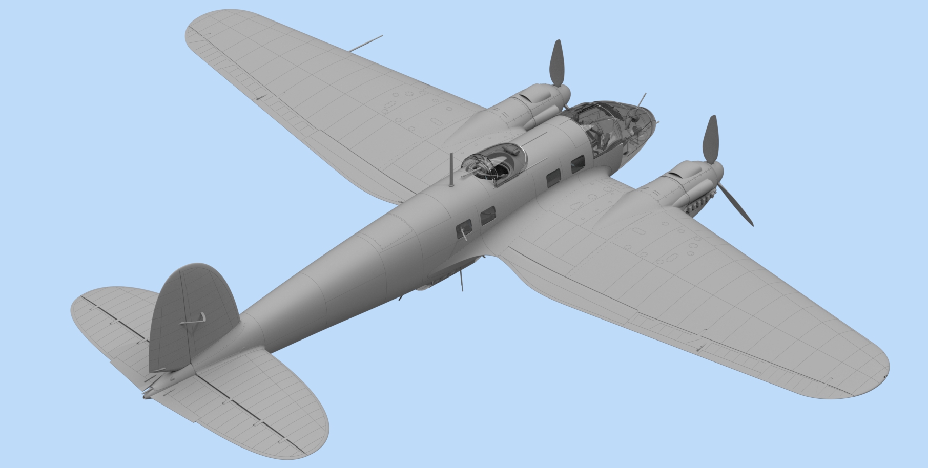      Heinkel He 111H-6,  ICM  1:48. # 3 hobbyplus.ru