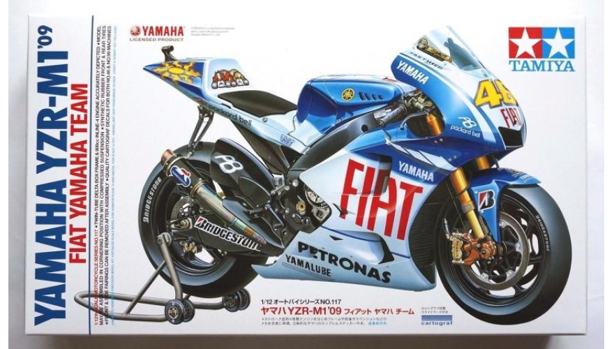    Yamaha YZF-M1 09 L=172,  1/12,  Tamyia, : 14117