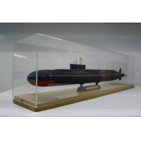      ,   .    1:350.    48 .   50 .   Russian nuclear submarine Yuri Dolgoruky, with ballistic missiles. Handmade. Length 48 cm. Boxing leng